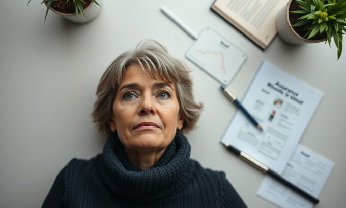 Personne âgée résiliant son contrat d'assurance obsèques