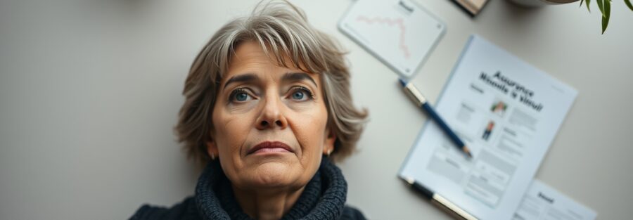 Personne âgée résiliant son contrat d'assurance obsèques